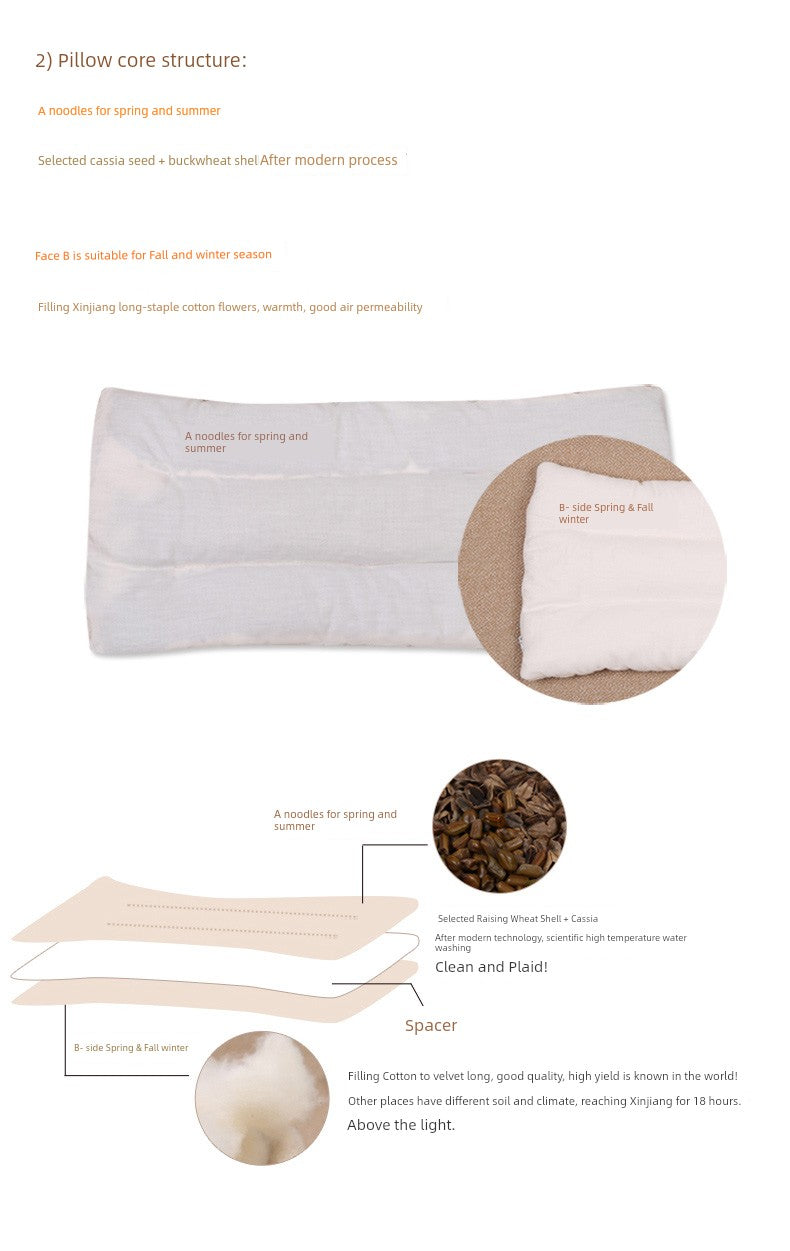 Xiaoerlang Colored Cotton Ketsumeishi Extended Baby Pillow