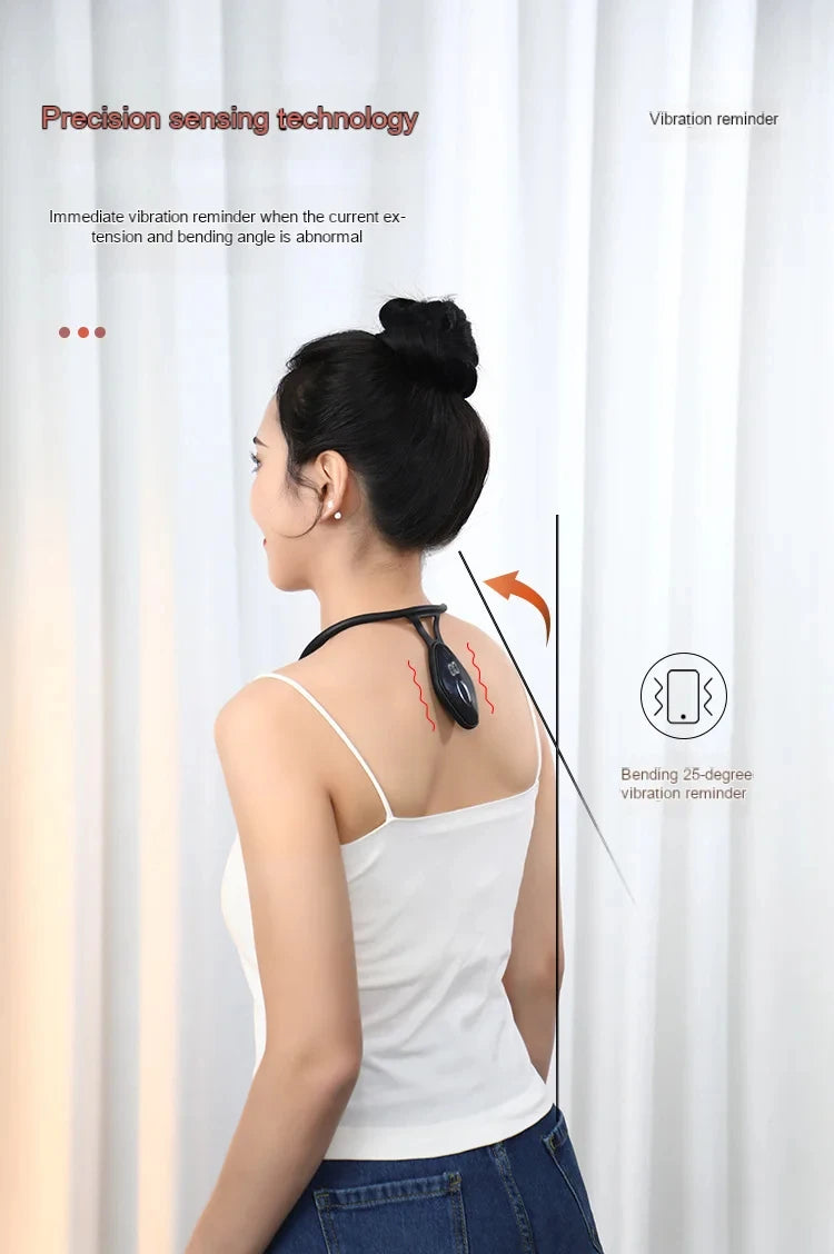 Ultrasonic Lymphatic Soothing Neck Instrument Body Sitting Posture Corrector Back Support Neck Massager Care health care