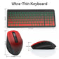RGB Backlit Silent Wireless Keyboard and Mouse Combo 2.4G Dual Mode Rechargeable Wireless Keyboard Mouse set for Desktop/Laptop