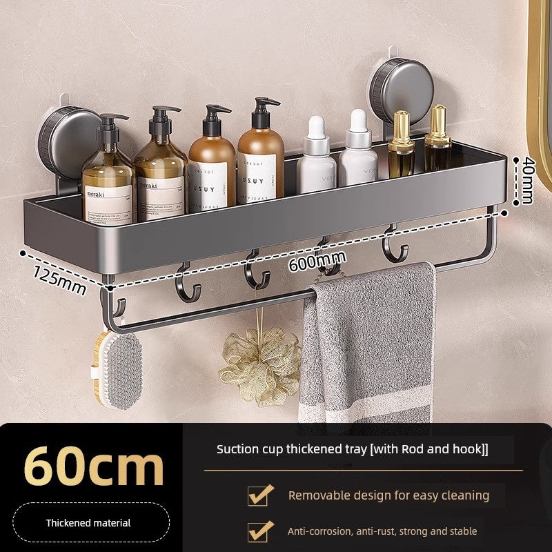 Suction Cup Punch-Free Corner Toilet Bathroom Storage Rack