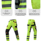 workwear mens jacket working cargo pants men High Visibility work suit with Reflective tapes