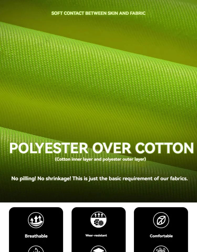 workwear mens jacket working cargo pants men High Visibility work suit with Reflective tapes