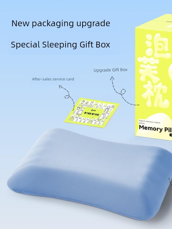 Banana Fruit Puff Memory Cotton Pillow Non-Pressure Stiff Neck Special Super Soft Cervical Support Improve Sleeping Pillowcase and Pillow Core