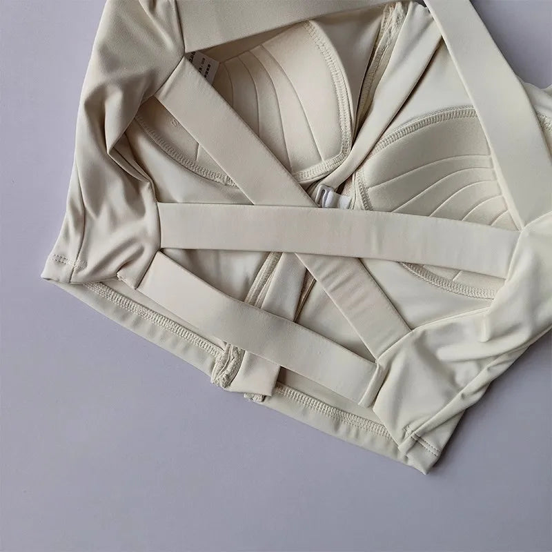 Women Fitness Underwear Yoga Bras cross Back Beauty Sports Bras Front Zippe Top Bra Sexy Breathable Underwear For Women Gym Top