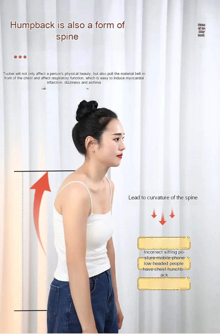 Ultrasonic Lymphatic Soothing Neck Instrument Body Sitting Posture Corrector Back Support Neck Massager Care health care