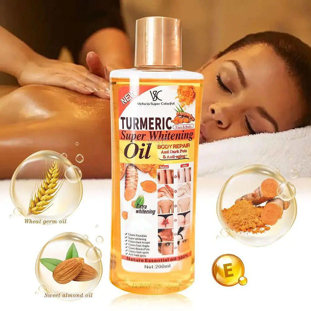 Turmeric Essential Oil Facial Body Massage Moisturizing Diffuser Aromatherapy Face Body Care Smoothing Body face Skin Care 200ml