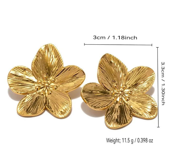 Uilz New Trendy Stainless Steel Butterfly Stud Earring Charm 18K Gold Plated High Quality Statement Waterproof Jewelry Gift