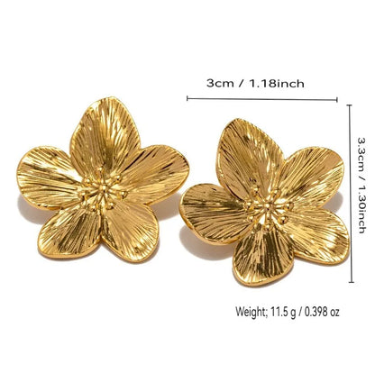 Uilz New Trendy Stainless Steel Butterfly Stud Earring Charm 18K Gold Plated High Quality Statement Waterproof Jewelry Gift