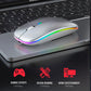 Wireless Mouse Bluetooth compatible 2.4GHz 1600DPI USB Rechargeable RGB Light Portable Mouse For Laptop Computer PC Macbook Game