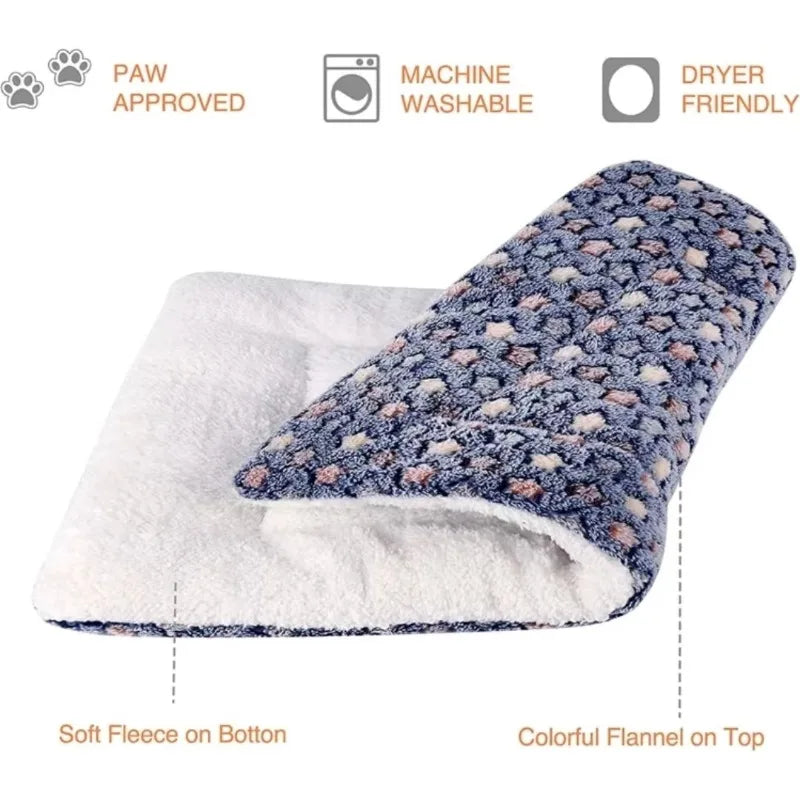 Flannel Pet Mat Dog Bed Cat Bed Thicken Sleeping Mat Dog Blanket Mat For Puppy Kitten Pet Dog Bed for Small Large Dogs Pet Rug