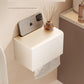 White Bathroom Wall-Mounted Toilet Towel Rack