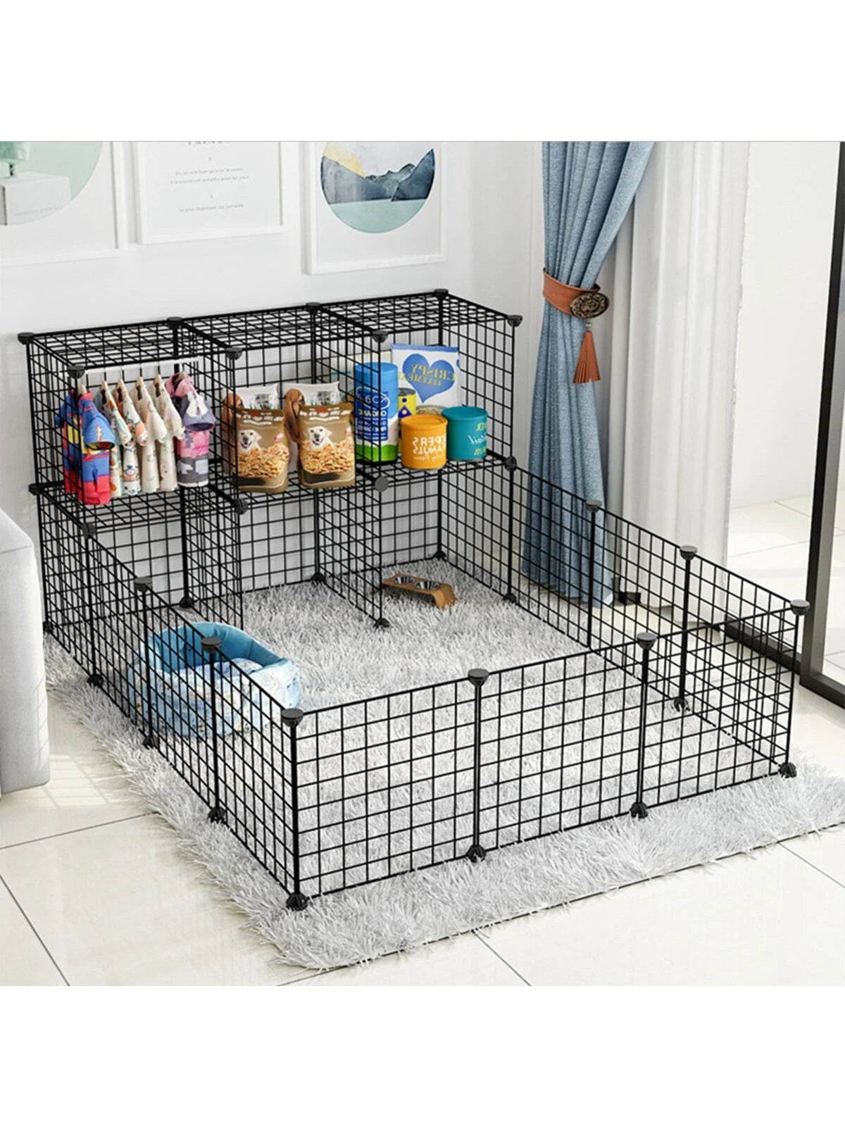 Pet fence DIY iron mesh can be freely combined cat cage dog cage hamster cage rabbit cage