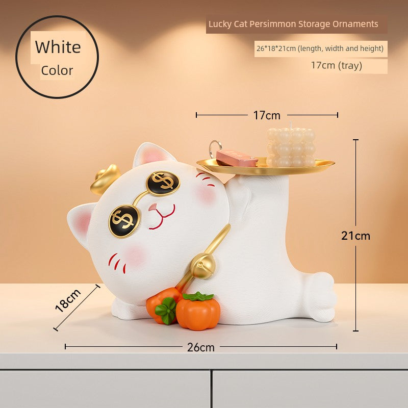 Key Storage Entrance Tray Housewarming Fortune Cat
