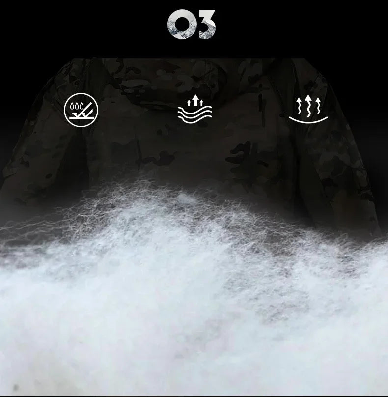 Tactical Jacket Men Outdoor Jacket Army Combat Jackets Mens Hooded Bomber Coats YAF Winter Jacket Hiking Hunting Jacket