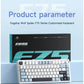 AULA F75 wireless Mechanical Keyboard,Gamer keyboard Customized Hot-Swap 75% Layout,OEM Profile Gasket Structure,Reaper Axis