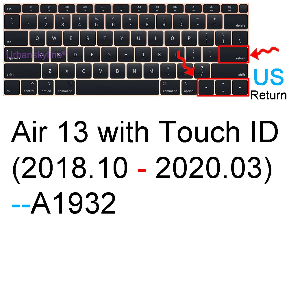 Keyboard Cover for Macbook Air 13 M3 15 Pro 14 M4 13 M2 16 Retina 11 Silicone Protector Skin Case A3113 A3114 A2681 A3401 A3185