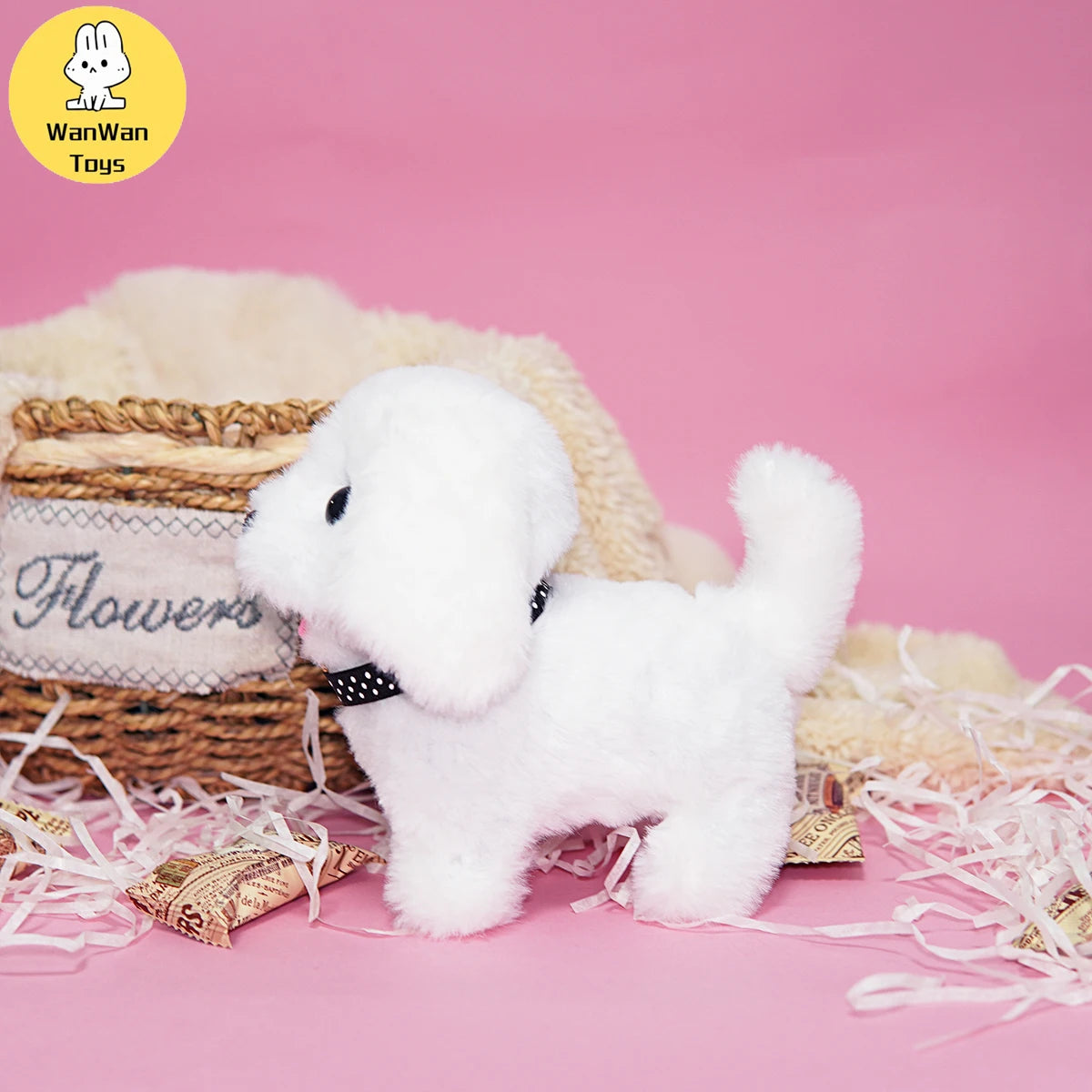 Plush Electric Puppy Simulation Pet Dog Can Walk Teddy Dog Golden Retriever Bichon Frize Dog Children Can Bark Run And Rock