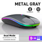 Tablet Phone Computer Bluetooth Wireless Mouse Rechargeable RGB Backlight Mice for iPad PC Laptop Tablet Phone 2.4GHz USB Mouse