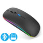 Wireless Mouse Bluetooth compatible 2.4GHz 1600DPI USB Rechargeable RGB Light Portable Mouse For Laptop Computer PC Macbook Game