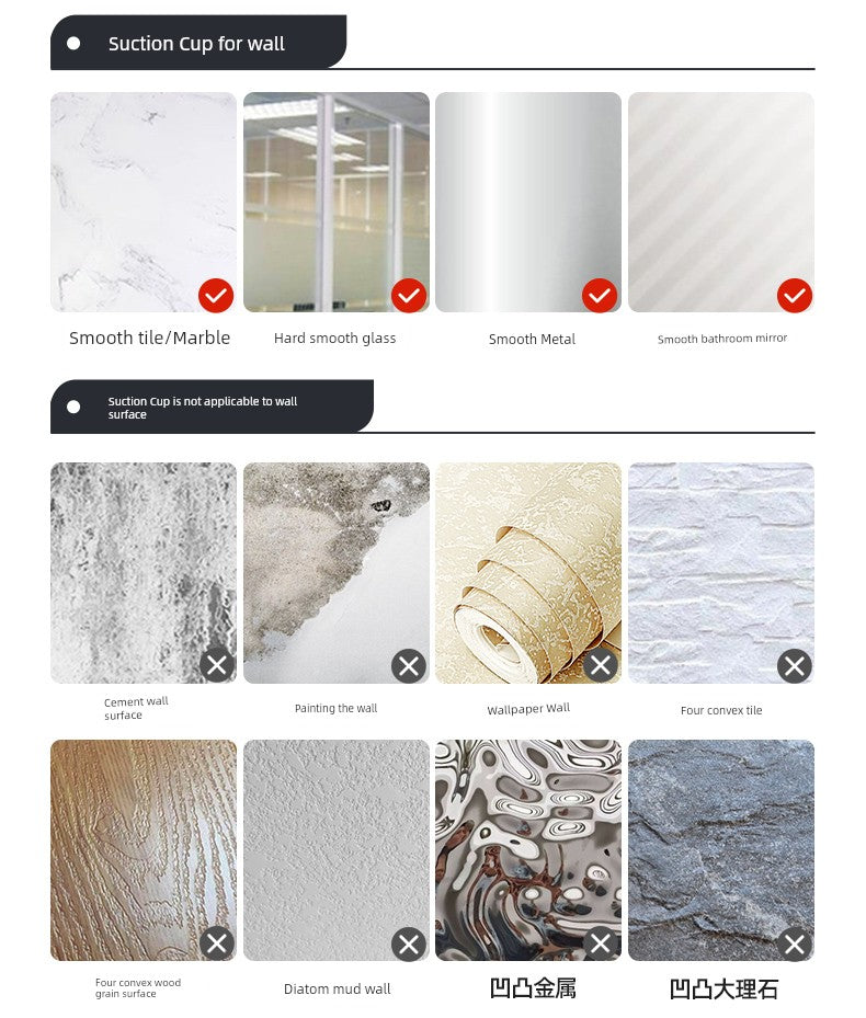 Drill-Free Shelf Bathroom Toilet Storage Hook Sucker