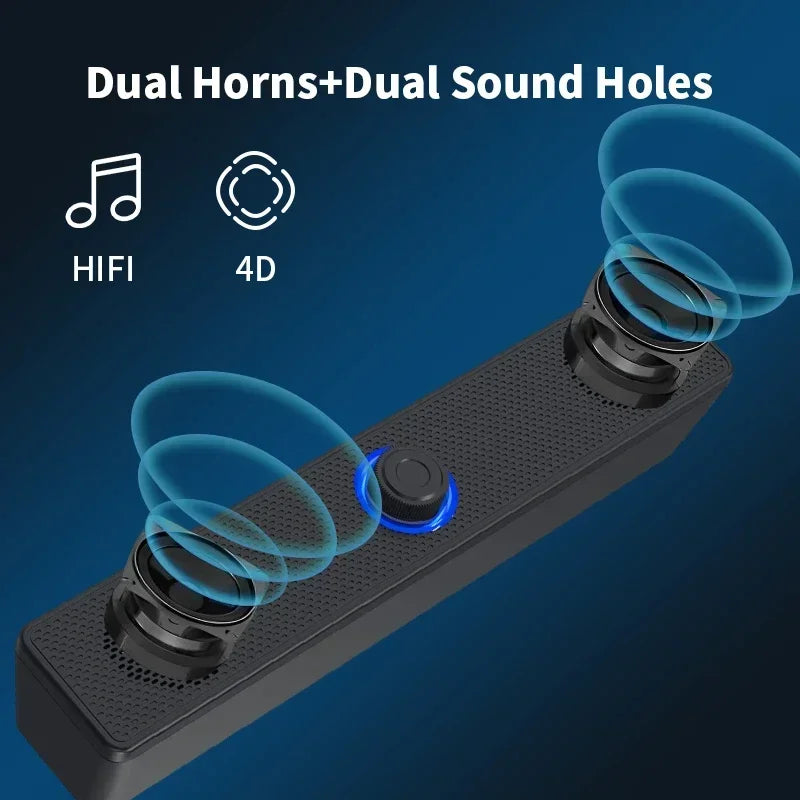 Computer Desktop High-quality Bluetooth Wired Dual-purpose High-volume Microphone Two-in-one Speaker Home Surround Audio System