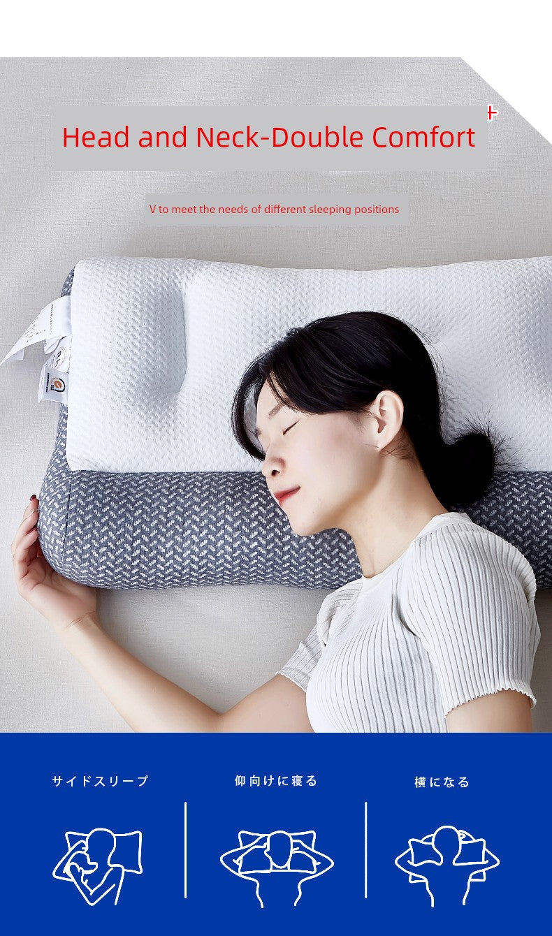 For Cervical Spine Pillow Cervical Support Improve Sleeping Support Stretch Straightening Reverse Bow Pillow One-Pair Package Sleep