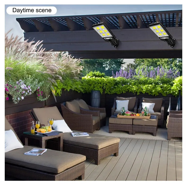 72/108 COB Sensor Solar Lights Outdoor LED Street Garden Solar Lamps 3Modes Waterproof Motion Sensor Remote Control Wall Light