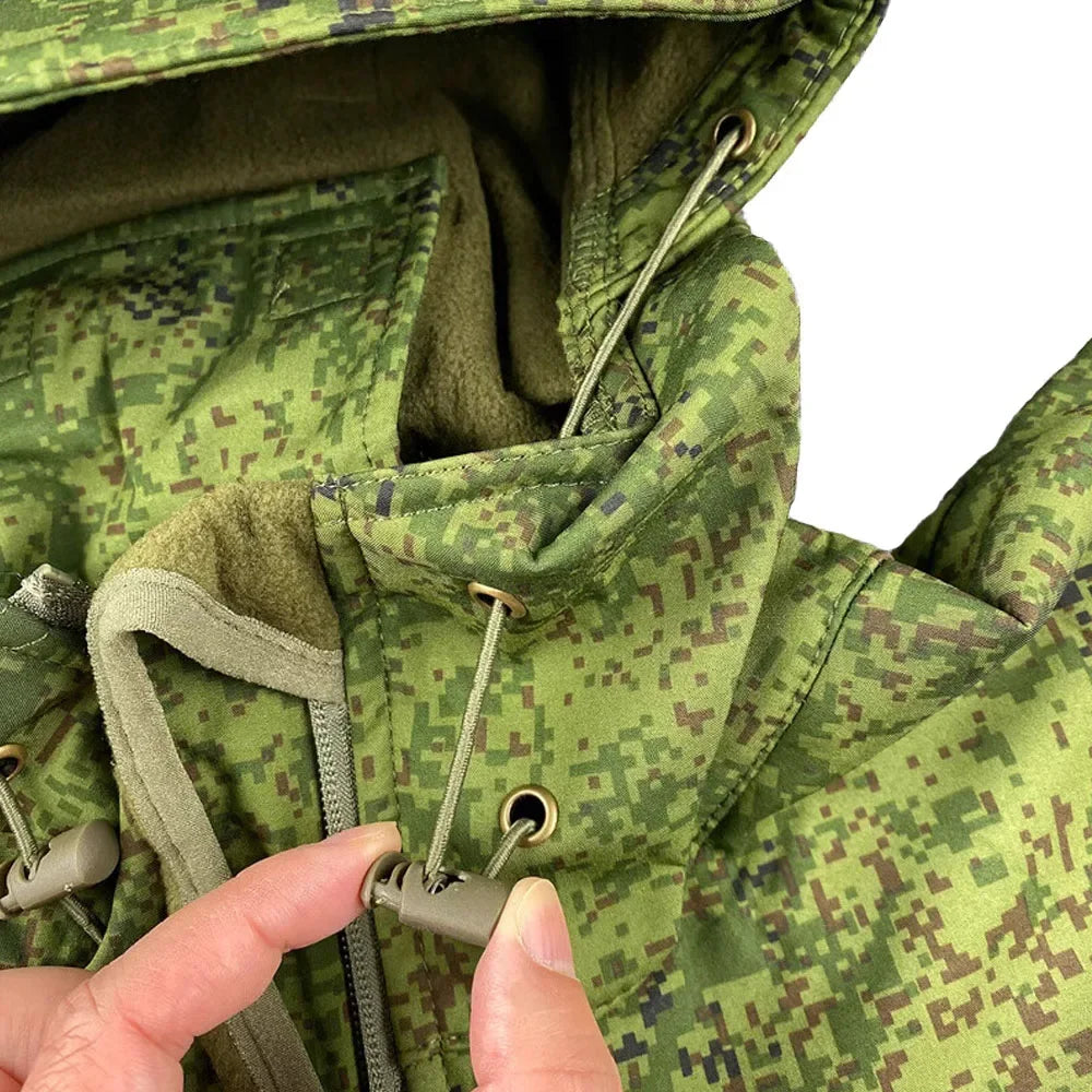 Tactcial Russia Uniform Jacket Outdoor Spring and Autumn Coat Rainproof Soft Shell Green Camouflage Assault Suit Mens Jacket