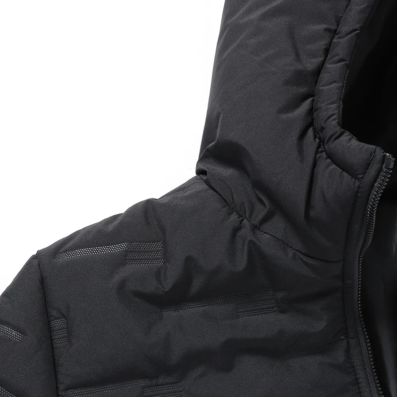 Winter Mens White Duck Down Jacket Warm Hooded Thick Slim Fit Puffer Jacket Coat Male Casual High Quality Overcoat Thermal