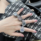 New Ring Watch Hot Selling Creative Circular Dial Alloy Shell Finger Couple Men And Women