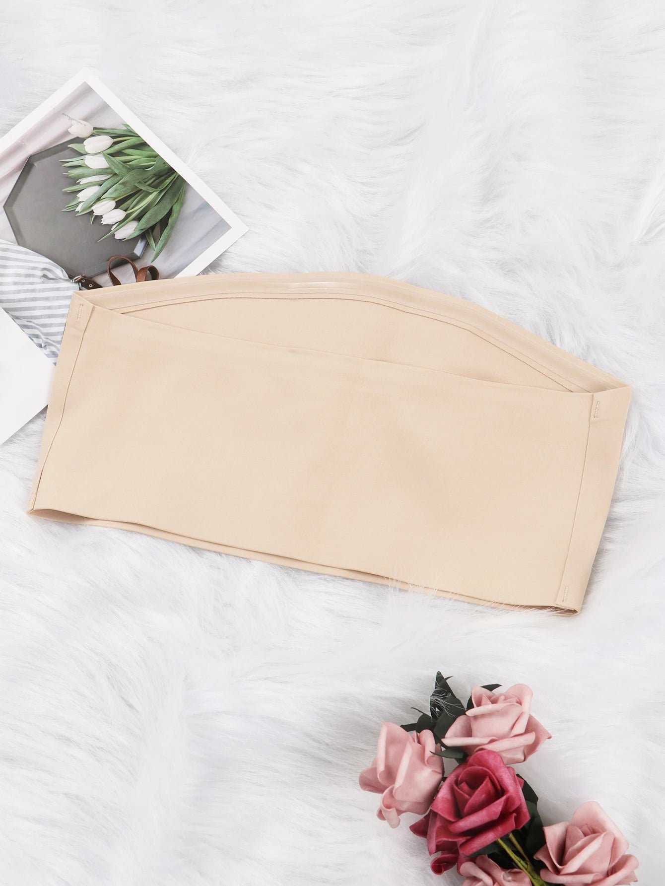 Women's Strapless No Padding Seamless Front Button Bra Comfortable Smooth Underwear