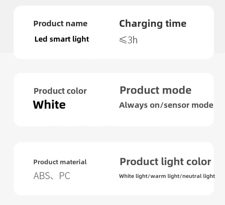Led charging human body sensor light bar wardrobe cabinet Bedroom dormitory sleeping magnetic long strip night light
