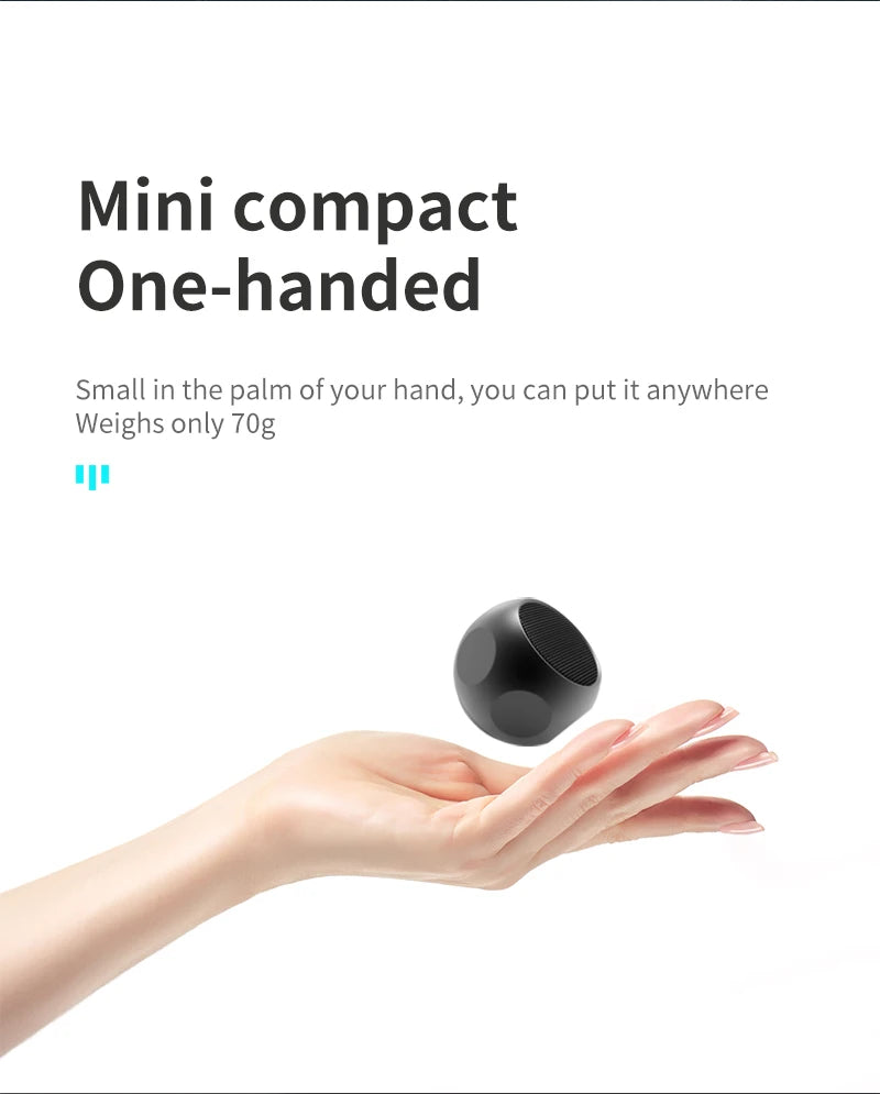 Mini Portable Metal Speaker Metallic Wireless Bluetooth Speaker TWS Stereo Indoor/Outdoor Portable Subwoofer Compact Speaker