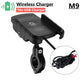 Motorcycle Phone Holder Moto Motorbike Mirror Mobile Handlebar Stand Support USB Charger Fast Wireless Charging Cellphone Mount