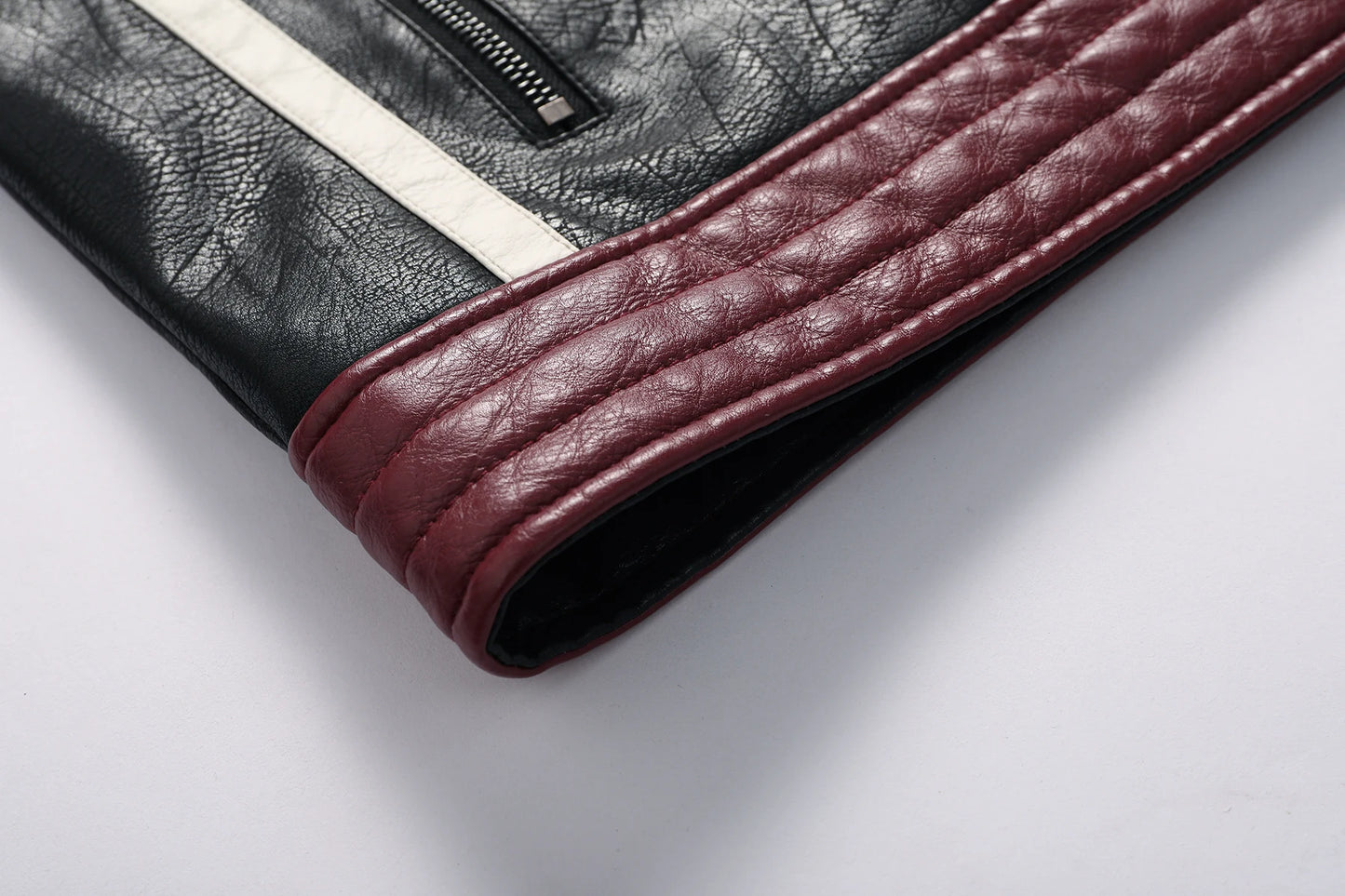 Men's PU leather coat thickened biker jacket