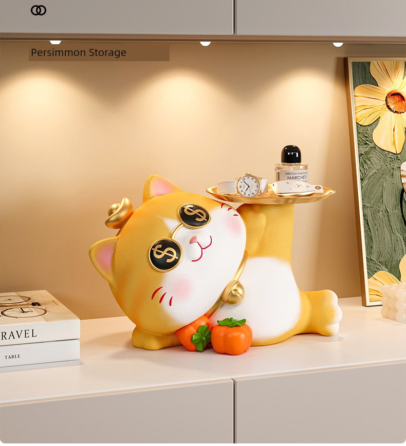 Key Storage Entrance Tray Housewarming Fortune Cat
