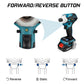 588N.m Cordless Brushless Impact Driver Kit Cordless Drill Electric Screwdriver 4-Speed 1/4‘’ 3 LED Light for Makita 18V Battery
