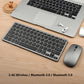 Bluetooth 5.0 &2.4G Wireless Keyboard and Mouse Combo Mini Multimedia Keyboard Mouse for Computer Laptop PC iPad Macbook Android