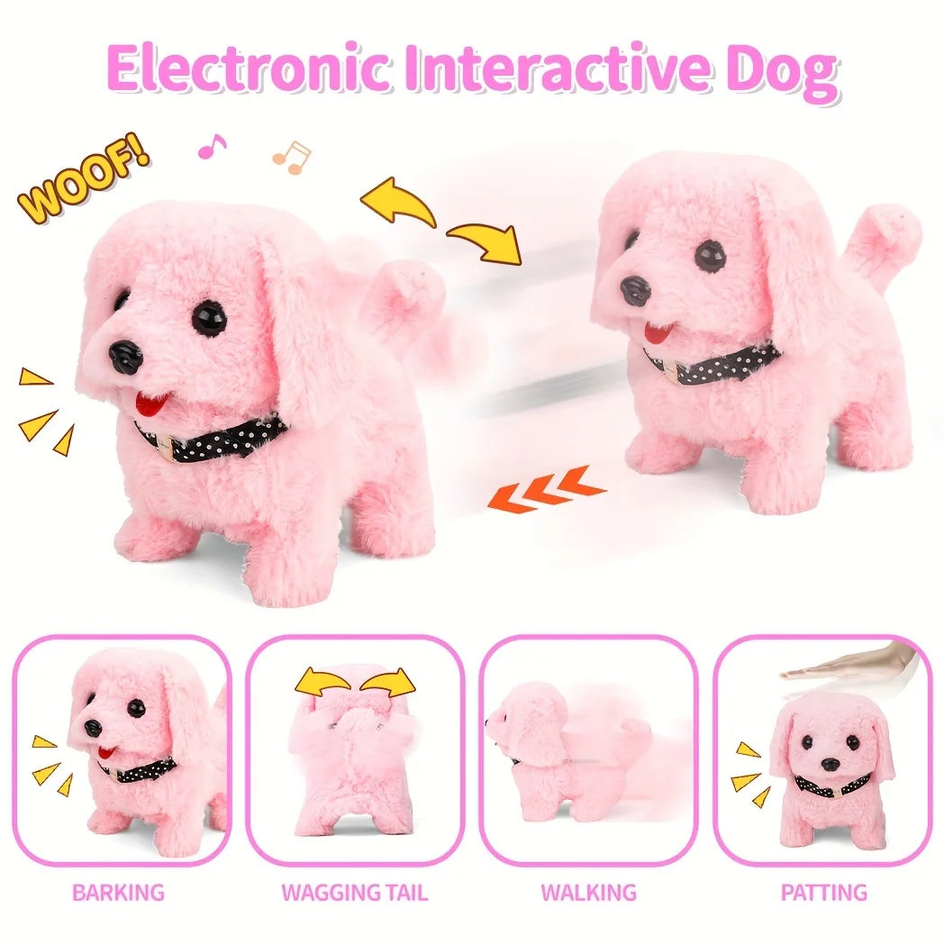 Pet Puppy Care Accessories with Dog  House -Simulated Brador Dog Call Plush Toy - Children Interactive Vet Clinic Doctor - Role