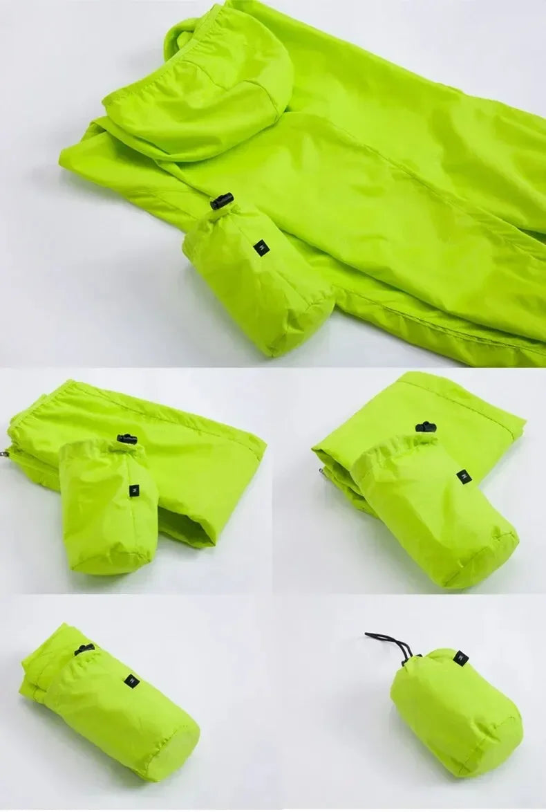 Men Women Hiking Jackets Waterproof Sun Protection Windbreaker Camping Climbing Outdoor Rain Coat Unisex Portable Clothes