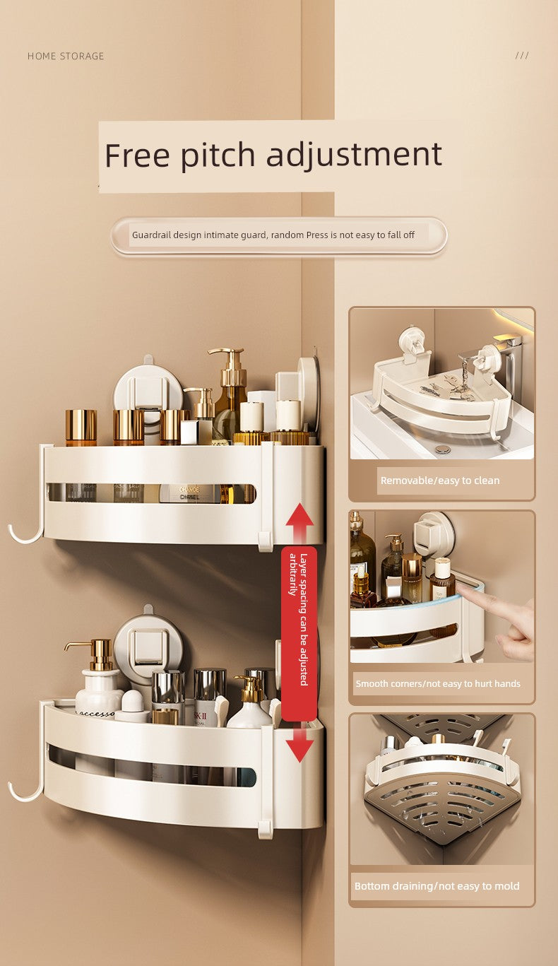Corner Punch-Free Washstand Wall Wall-Mounted Suction Cup