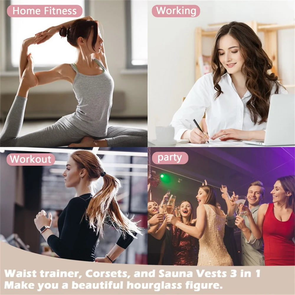 Women Shapewear Underbust Corset Body Shaper Latex Waist Trainer Steel Boned Corset Vest Waist Trainer Girdle Sport Workout