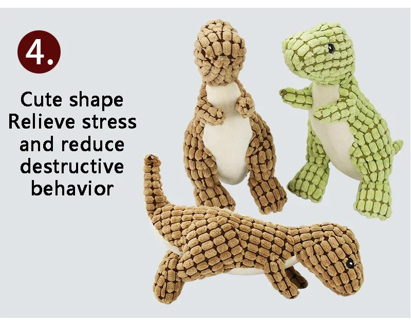 Pets Dog Chew Stuffed Funny Dinosaur Shape Cats Corn Wool Vocal Toy Apply To Training Exercise Simulation Animal Chihuahua Toys