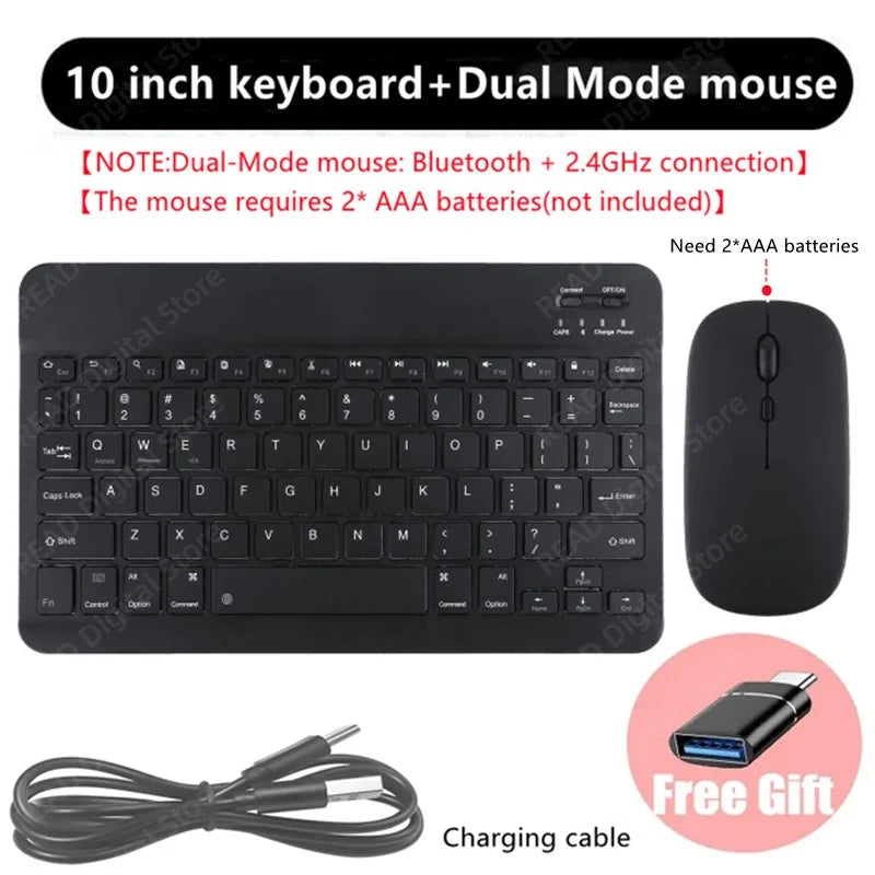 Bluetooth-compatible Keyboard and Mouse For iPad Xiaomi Tablet Mini Wireless Rechargeable Keyboard For Android IOS Windows