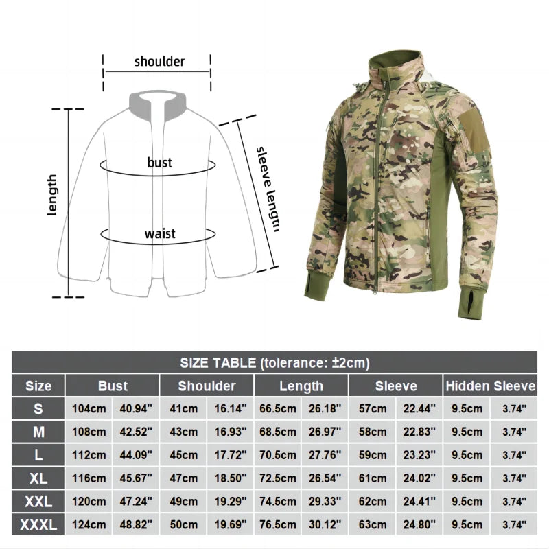 Tactical Jacket Men Outdoor Jacket Army Combat Jackets Mens Hooded Bomber Coats YAF Winter Jacket Hiking Hunting Jacket