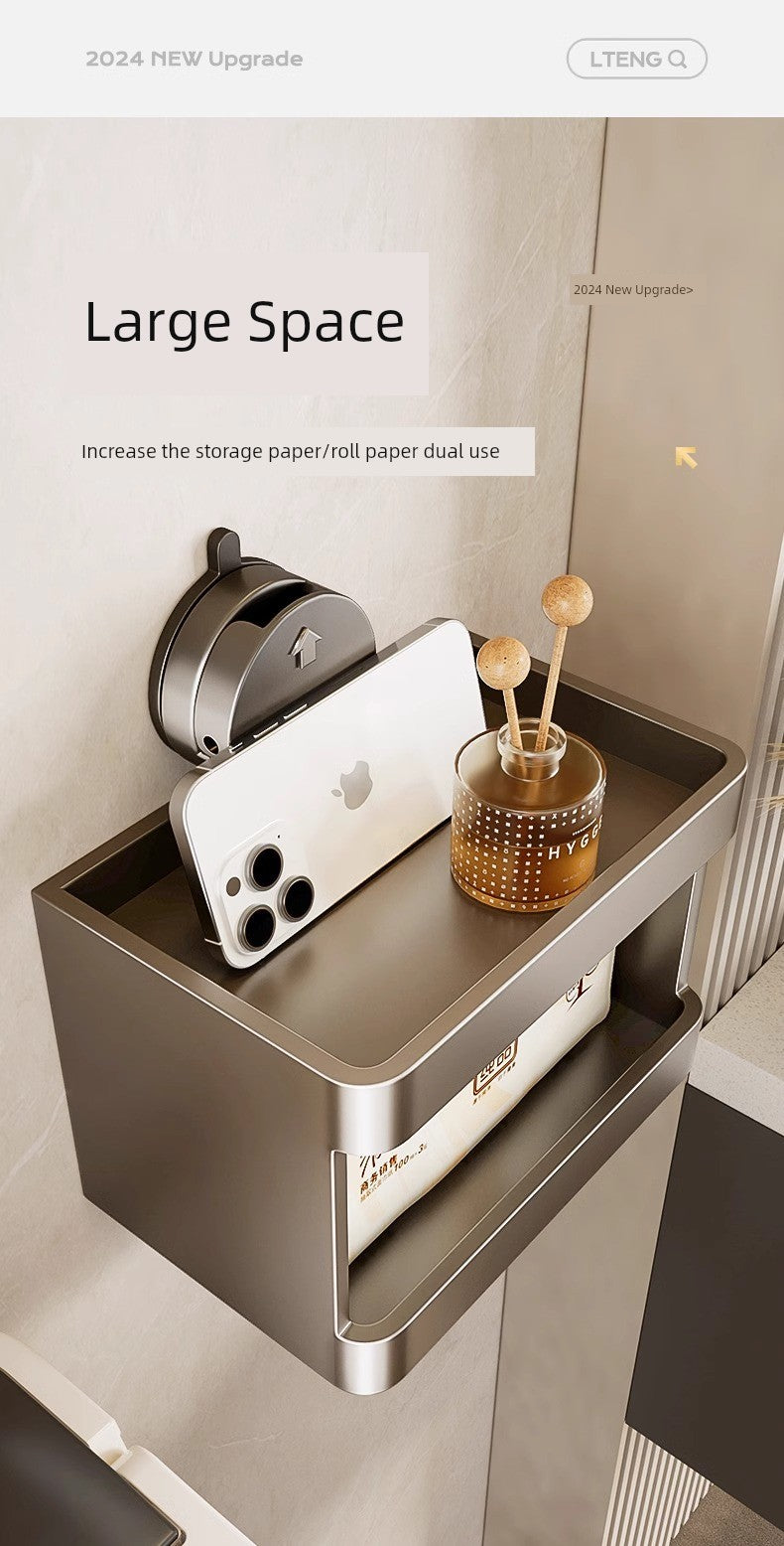 Suction Cup Towel Rack Punch-Free Toilet Bathroom Storage Rack Integrated Wall-Mounted Toilet Bath Storage Bath Towel Rack