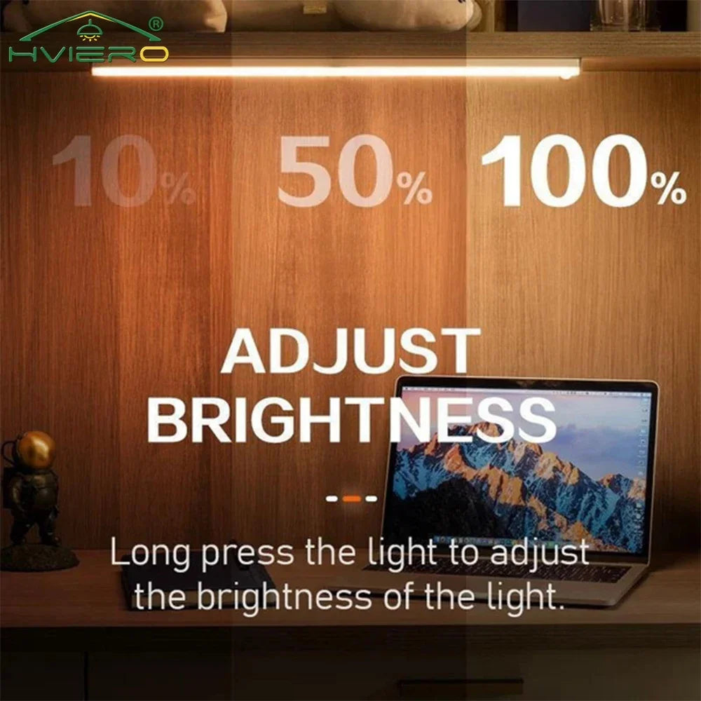 Motion Sensor Night Lights Wireless LED Lamp USB Rechargeable Magnetic For Wardrobe Room Closet Kitchen Aisle Tube Detector Bulb