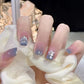 24Pcs Mid-length Ballet False Nails Cute Childlike Rainbow Press On Nails Iced Through Milk Tea Fake Nails Free Shipping Items