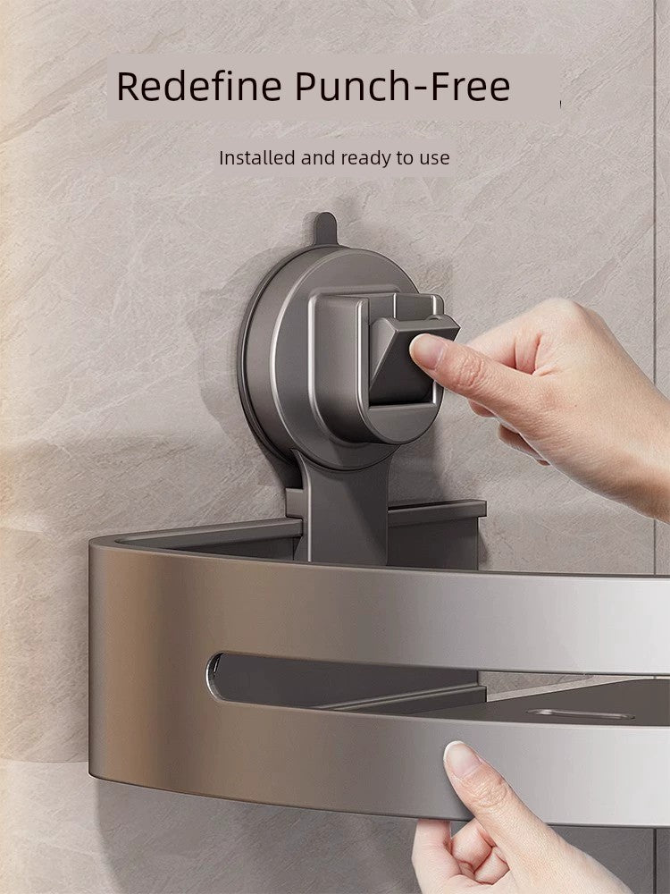 Suction Cup Punch-Free Corner Toilet Bathroom Storage Rack