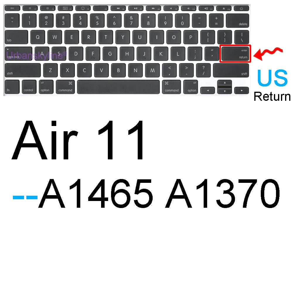 Keyboard Cover for Macbook Air 13 M3 15 Pro 14 M4 13 M2 16 Retina 11 Silicone Protector Skin Case A3113 A3114 A2681 A3401 A3185
